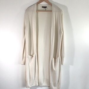 Donna Karan open front cream cardigan size s sophisticated capsule
